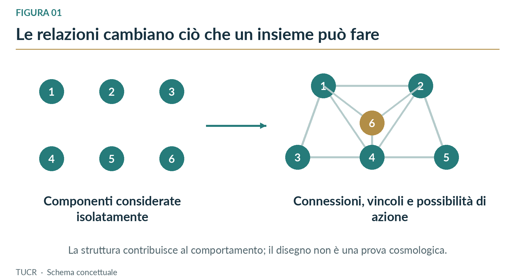 Figura 1. Componenti e struttura. Le stesse unità possono realizzare possibilità differenti in funzione delle relazioni.