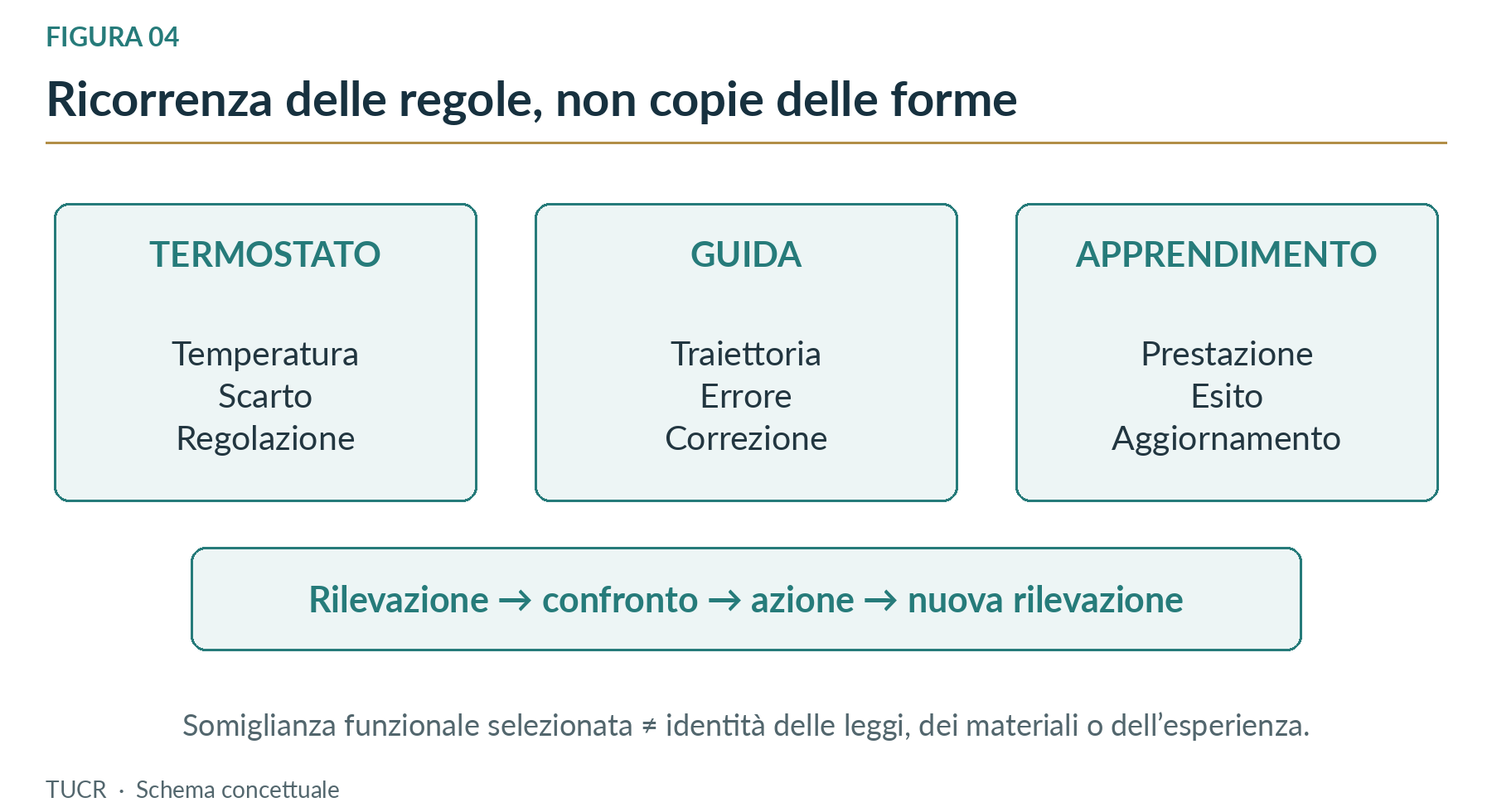Figura 4. Uno schema regolativo può ricorrere senza rendere identici i sistemi confrontati.